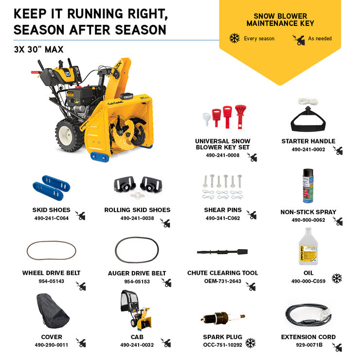 Cub Cadet 3X 30" MAX Snow Blower 3X THREE-STAGE POWER 31AH8EVU710