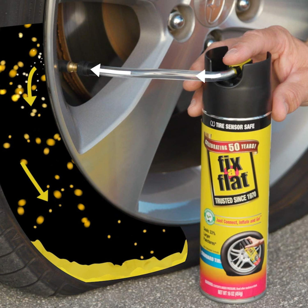 Fix-A-Flat Tire Sealant and Car Tire Inflator 12oz