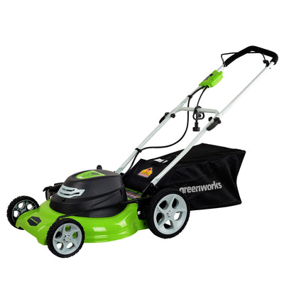 Restored Greenworks 12 Amp 20-Inch 3-in-1Electric Corded Lawn Mower, 25022 (Refurbished)