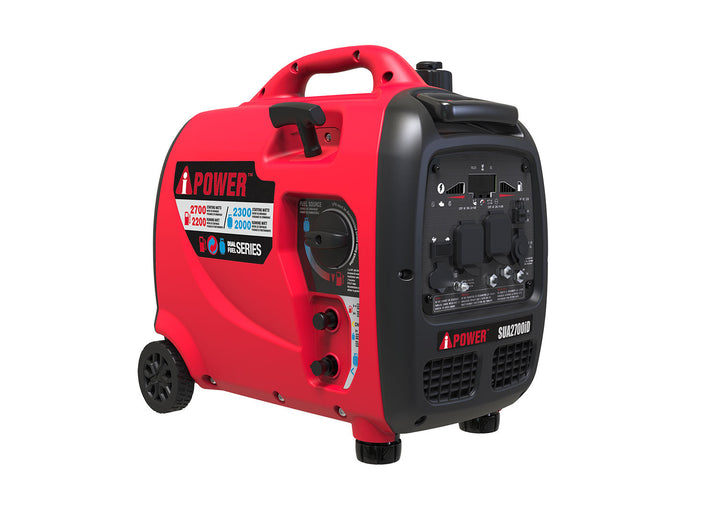 Restored A-iPower SUA2700iD, 2700 Peak Watts, Dual Fuel Inverter Generator (Refurbished)