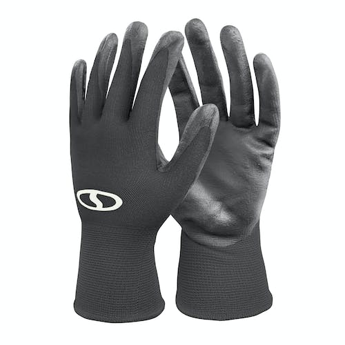 Restored Sun Joe GGNP-S3-BLK Reusable Nitrile-Palm Gloves | Tactile | Washable | One Size Fits Most | Set of 3 (Black) (Refurbished)