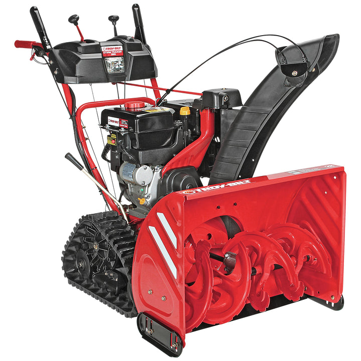 Troy-Bilt 28 in. 272 cc Two-Stage Gas Snow Blower with Electric Start and Track Drive and Heated Grips Model 2890 Tracker