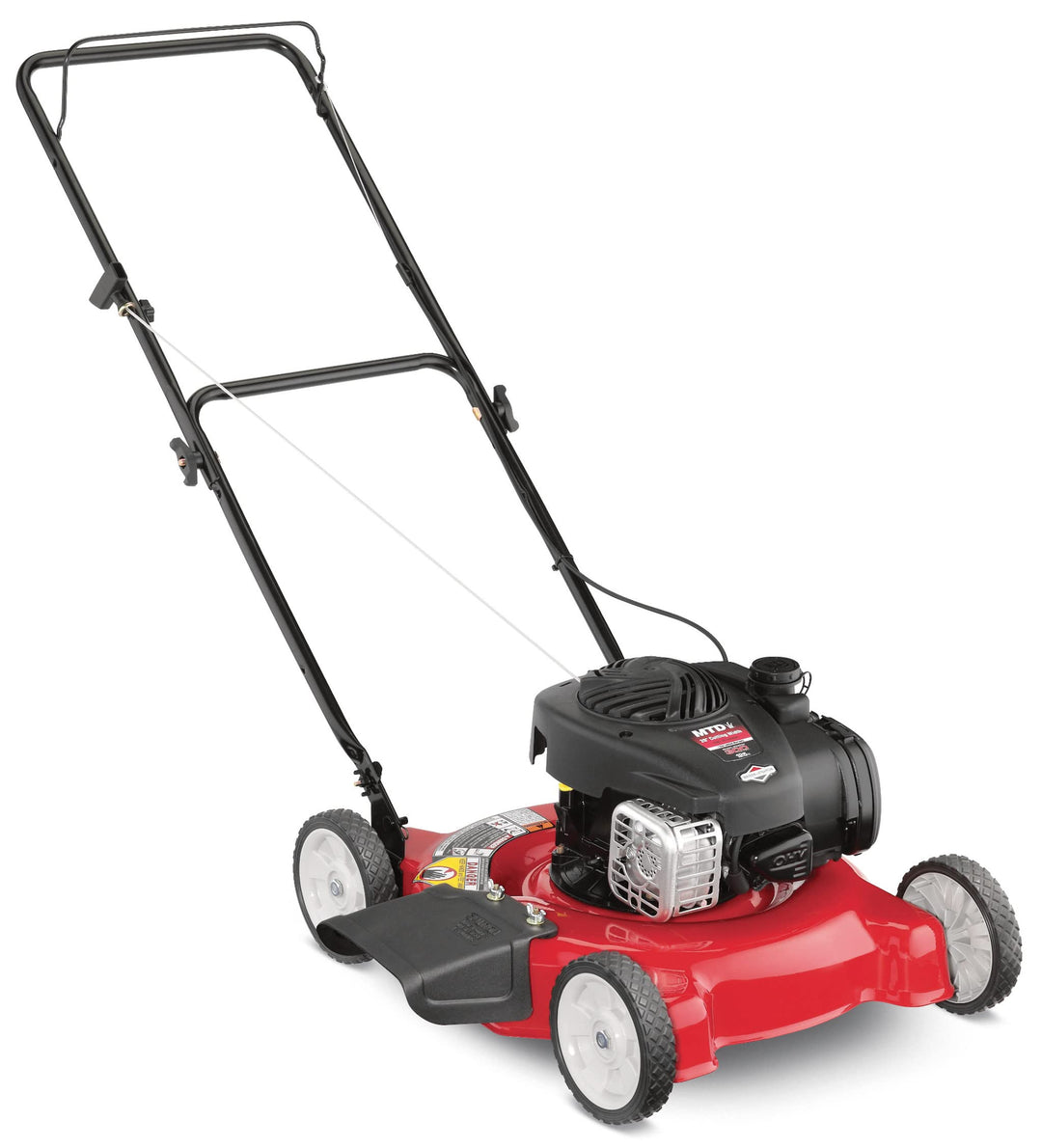 Yard Machines 11A-02BT729 20-in Push Lawn Mower with 125cc Briggs & Stratton Gas Powered Engine, Black and Red [Remanufactured]