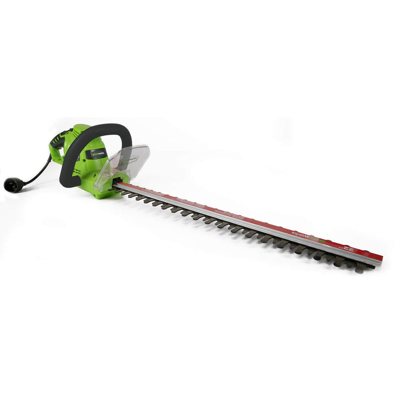 Restored Scratch and Dent Greenworks 22122 4 Amp 22 in. Dual Action Electric Hedge Trimmer (Refurbished)