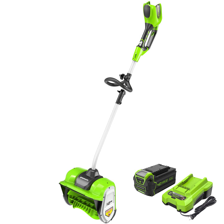 Restored Scratch and Dent Greenworks 40V 12” Cordless Snow Shovel, 4.0Ah Battery and Charger Included (Refurbished)