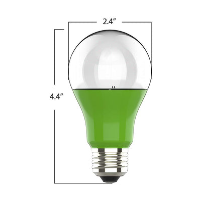 Feit Electric A19/GROW/LEDG2/BX 60W Equivalent 9W Indoor Greenhouse Garden Outdoor Full Non-Dimmable Plant Grow Light Bulb, 4.5" H x 2.25" D, 448nm Blue to 630nm red spectrums
