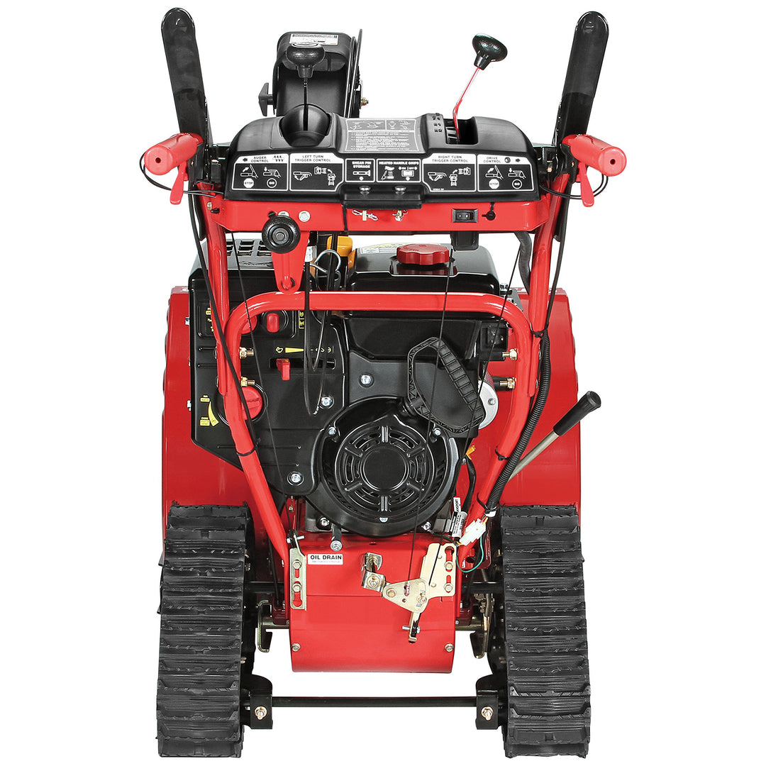 Troy-Bilt 28 in. 272 cc Two-Stage Gas Snow Blower with Electric Start, Track Drive, Heated Grips, and Includes Snow Cab Model 2890 Tracker