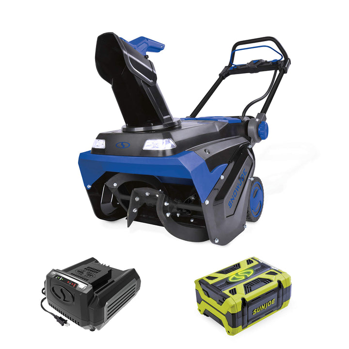 Restored Snow Joe iON100V-21SB-RM 100-Volt iONPRO Cordless Variable Speed Single Stage Snowblower Kit | 21-Inch | W/ 5.0-Ah Battery and Charger (Refurbished)