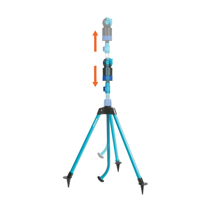 Restored Aqua Joe AJ-6PSTB-XL Indestructible Turbo Drive 360 Degree Telescoping Sprinkler & Mister, Blue (Refurbished)