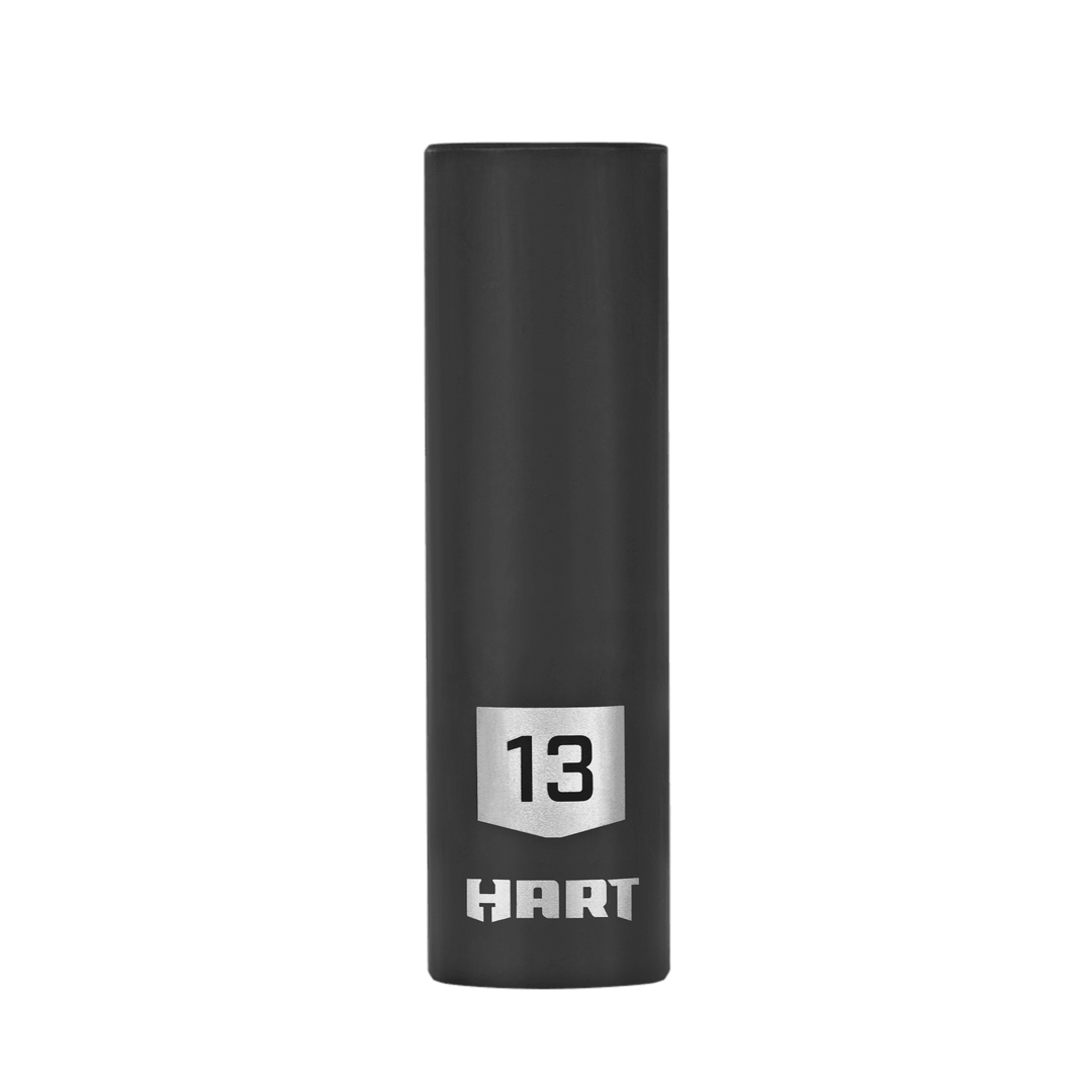 Restored HART 10-Piece 3/8-inch Drive MM Impact Socket Set, Chrome Vanadium with Storage Case (Refurbished)