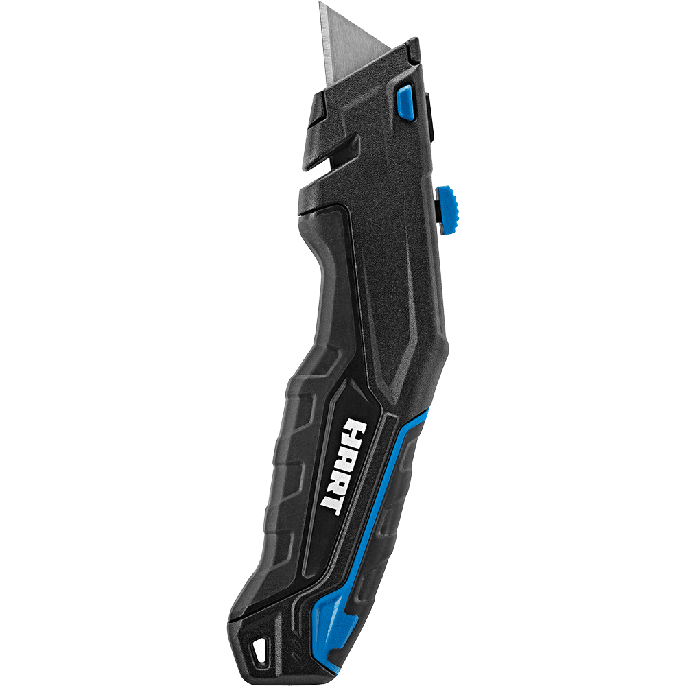 Restored HART Pro Grip Retractable Utility Knife, 4-Blade Storage Handle (Refurbished)