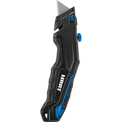Restored Scratch and Dent HART Pro Grip Retractable Utility Knife, 4-Blade Storage Handle (Refurbished)