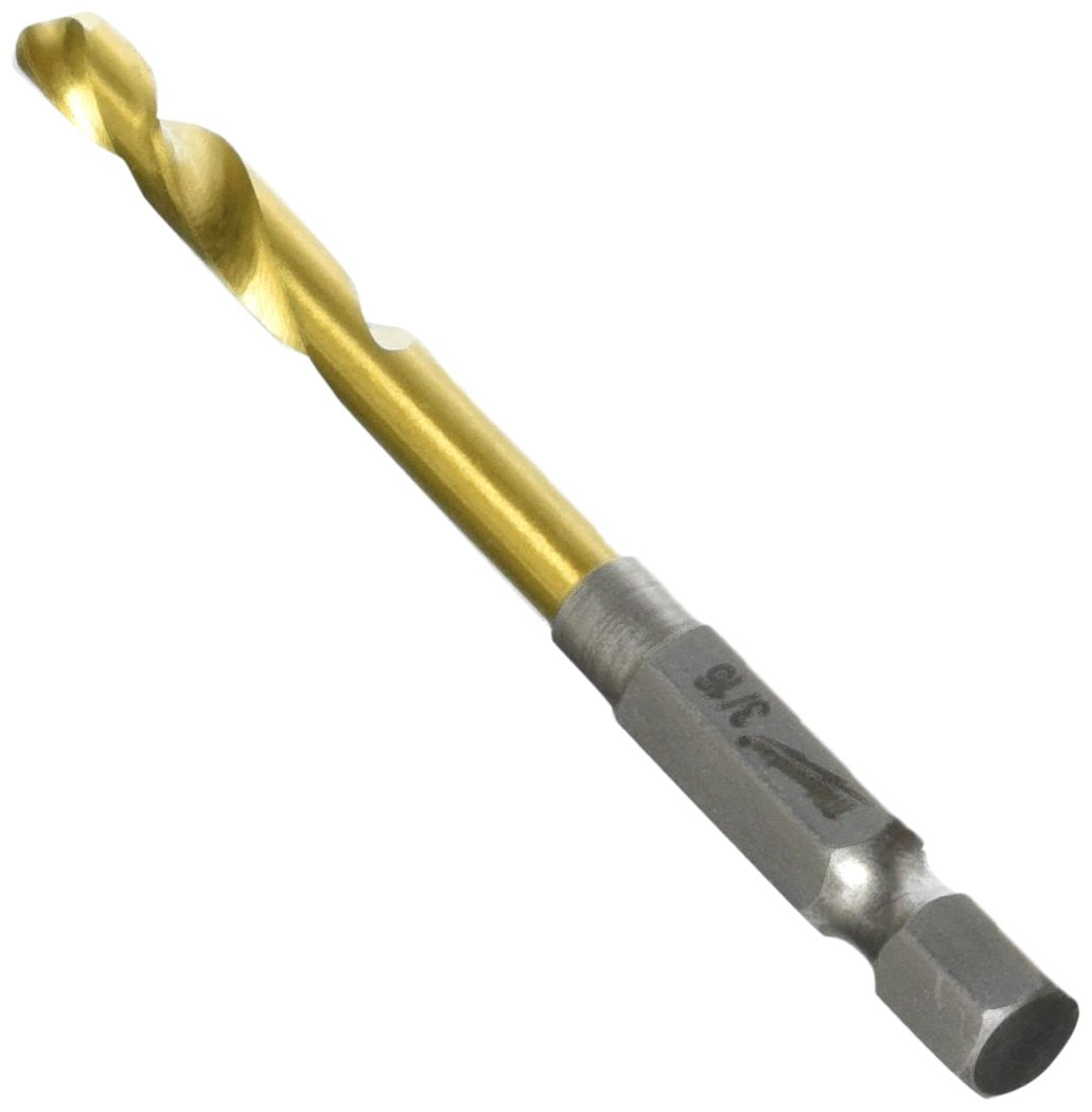 Milwaukee 48-89-4609 Electric Tool Impact Drill Bit, 3/16" Diameter x 3" L, 1-1/8" 35 Degree Helix Flute, 1/4" Hex Shank, 135 Degree