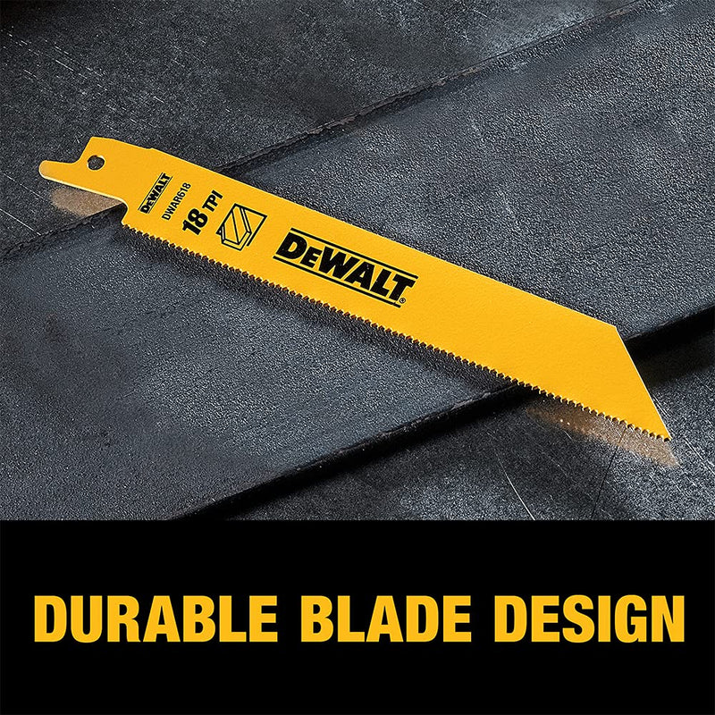 DEWALT Reciprocating Saw Blades, Bi-Metal Set with Case, 10-Piece DW4898