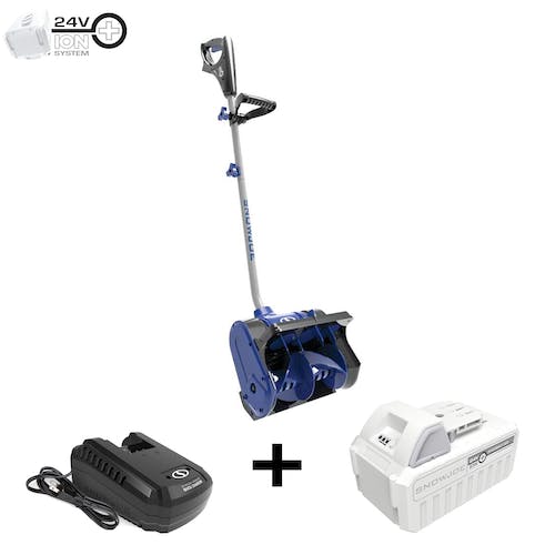 Restored Snow Joe 24V-SS12-XR 24-Volt iON+ Cordless Snow Shovel Kit | 12-inch | W/ 5.0-Ah Battery + Charger (Refurbished)
