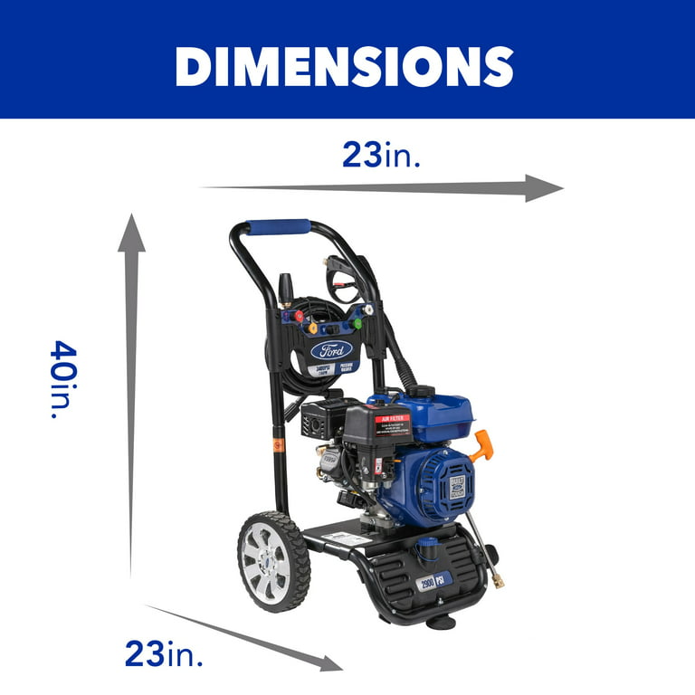 Restored Ford Gas-Powered 3400 PSI 212cc Pressure Washer with Turbo Nozzle - CARB Compliant (Refurbished)