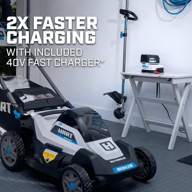 Restored HART 40-Volt Cordless 20-inch Brushless Self Propelled Mower Kit, (1) 6.0 Ah Lithium-Ion Battery, (1) Battery Charger (Refurbished)