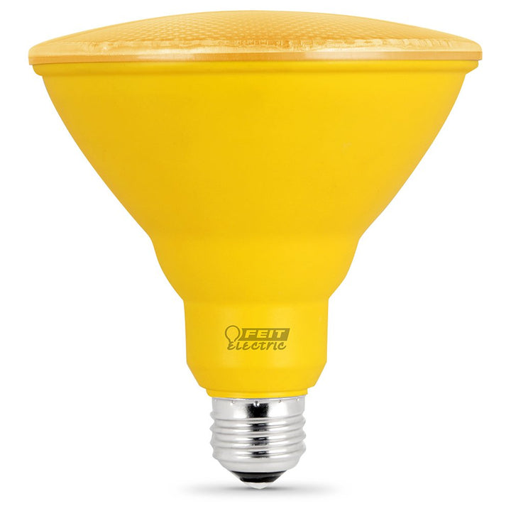 FEIT ELECTRIC PAR38/Y/10KLED Non-Dimmable Led Lamp, 120 Vac, CRI >80, 4-3/4 in Dia X 5 in L, 1 Count (Pack of 1), Yellow