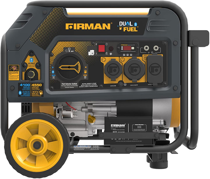 Firman H03651 3650W Gas 3300W LPG Electric Start Gas or Propane Dual Fuel Generator CARB and CETL CERTIFIED [Remanufactured]