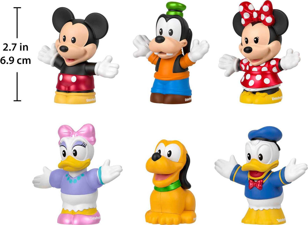 Fisher-Price Little People Toddler Toys Disney 100 Mickey & Friends Figure Pack with 6 Characters for Ages 18+ Months