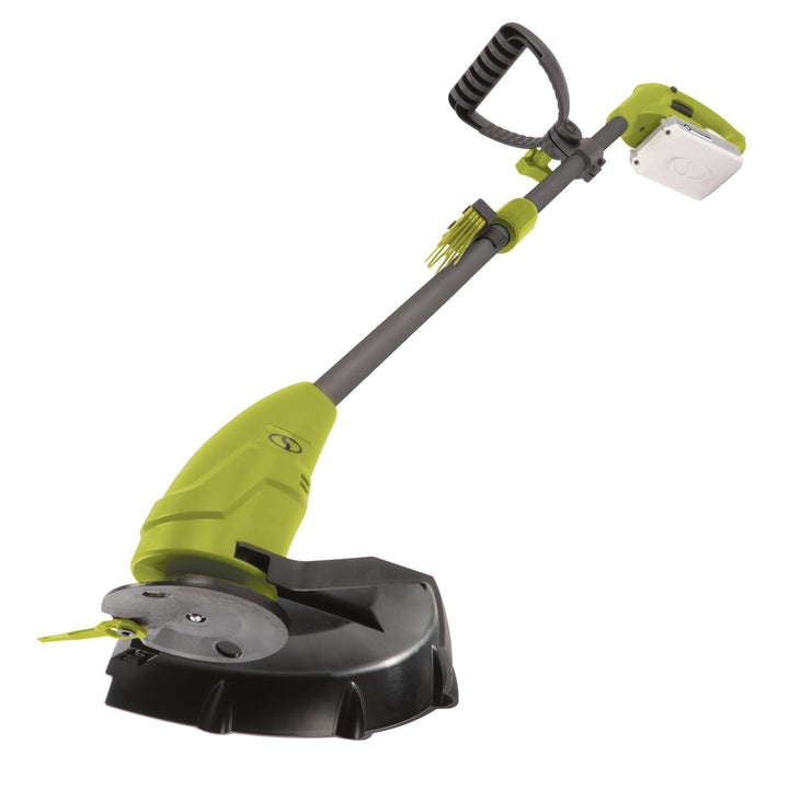 Restored Scratch and Dent Sun Joe 24V-GT10-LTE 24V Ion+ Cordless Lightweight Stringless Grass Trimmer , 10-inch, 2.0-Ah Battery + Charger (Refurbished)