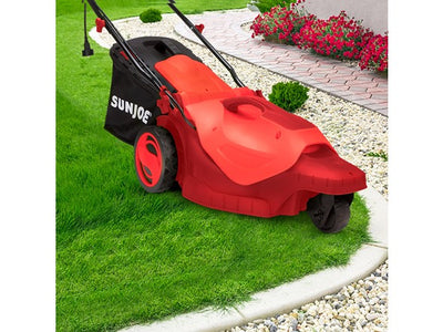 Sun Joe MJ404E-360 16-Inch 12-Amp 360-Degree Turning Radius Electric Lawn Mower [Remanufactured]
