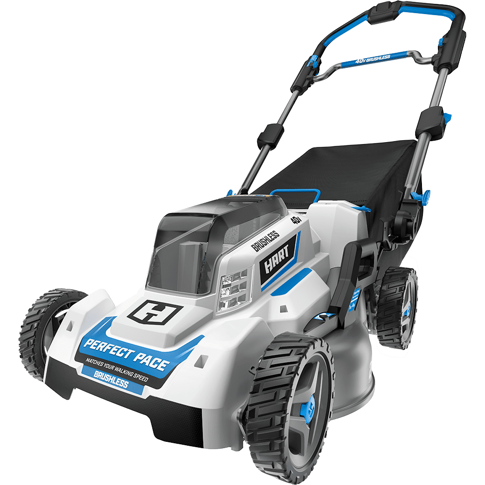 Restored HART 40-Volt 21-Inch Steel Deck Perfect Pace Mower (2) 5.0Ah Lithium-Ion Batteries (Refurbished)