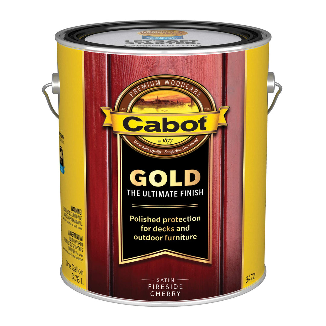 Cabot 140.0003472.007 Gold Finish Stain, Gallon, Fireside Cherry