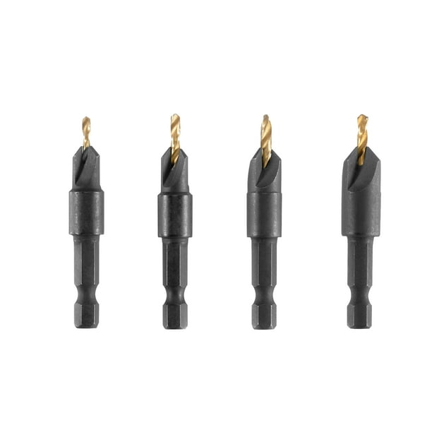 Restored Scratch and Dent HART 5-Piece Assorted Titanium Countersink Bit Set (Refurbished)