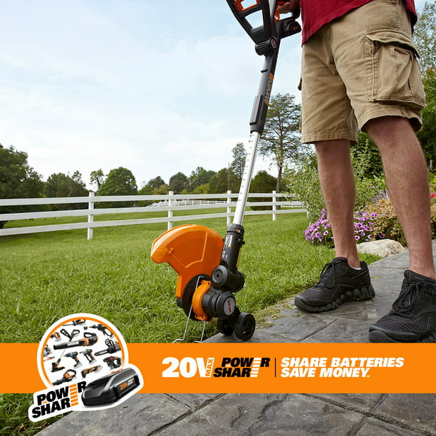 Restored Worx 20-Volt 12-in Straight Cordless String Trimmer with Edger Capable (Refurbished)