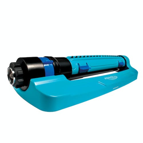Restored Aqua Joe SJI-TLS18 Turbo Oscillating Lawn Sprinkler | 3-Way Oscillation | Range/Width/Flow Control | 4500 sq ft Max Coverage (Refurbished)