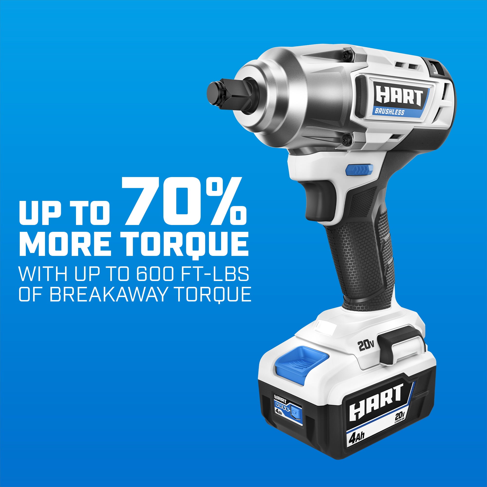 Restored HART 20 Volt Cordless Brushless 1 2 inch Impact Wrench Bat JOE s Factory Outlet