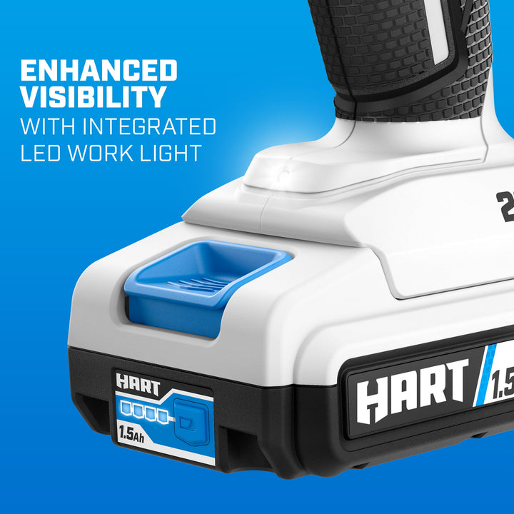 Restored HART 20-Volt Cordless 1/2-inch Drill/Driver Kit, (1) 1.5Ah Lithium-Ion Battery, Gen 2 (Refurbished)