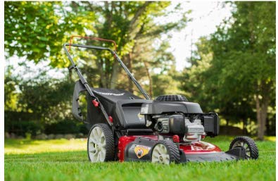 Troy-Bilt TB160 21 in. 160 cc Gas Walk Behind Push Mower with High Rear Wheels and 3-in-1 Cutting Tri-Action Cutting System [Remanufactured]
