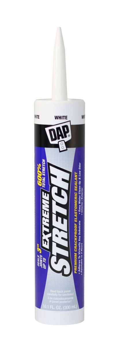 DAP 18715 2 Pack 10.1 oz. Extreme Stretch Premium Crackproof Elastomeric Sealant, White