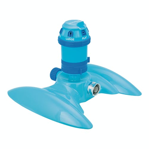 Restored Aqua Joe AJ-MSSBM6 6-Pattern Turbo Drive 360 Degree Sprinkler | Customizable Coverage | 5,284 Sq. Ft. Max Coverage (Refurbished)