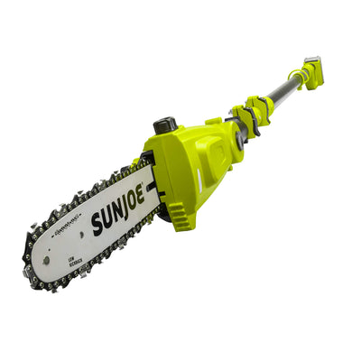 Sun Joe 24V-PS10-LTE 24-Volt iON+ 10-inch Cordless Telescoping Pole Chainsaw, Kit (w/ 2.0-Ah Battery and Charger), Green