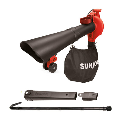 Sun Joe SBJ606E-RED-RM 14 Amp 250MPH 4-in-1 Electric Blower/Vacuum/Mulcher/Gutter Cleaner (Red) [REMANUFACTURED]