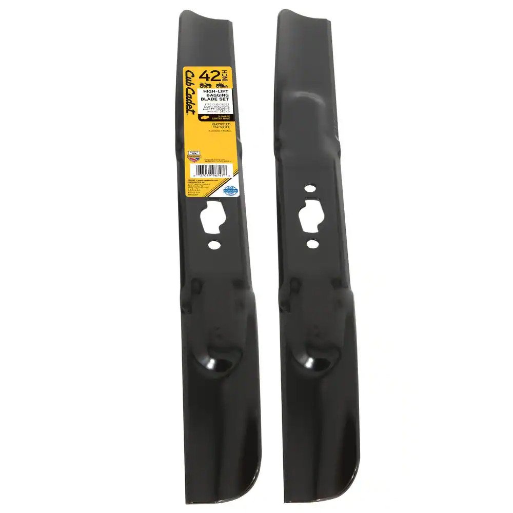 Cub Cadet High Lift Blade Set for Select 42 in. Riding Lawn Mowers with S-Shape Center OE# 742-05177,742P05177