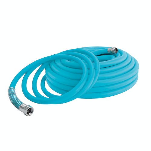 Restored Scratch and Dent Aqua Joe AJPGH50-DWS 5/8 in 50 Ft. Hybrid Polymer Flex Kink Free Hose (Refurbished)