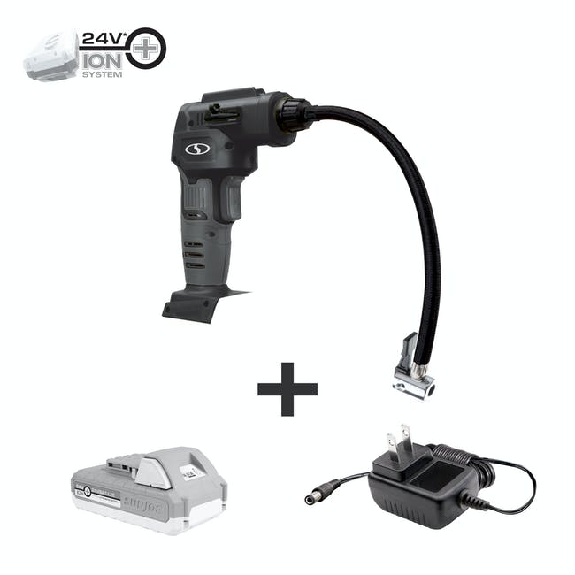 Restored Sun Joe 24V-AJC-LTE 24V 2.0-Amp Cordless Portable Air Compressor | Special Edition Black (Refurbished)