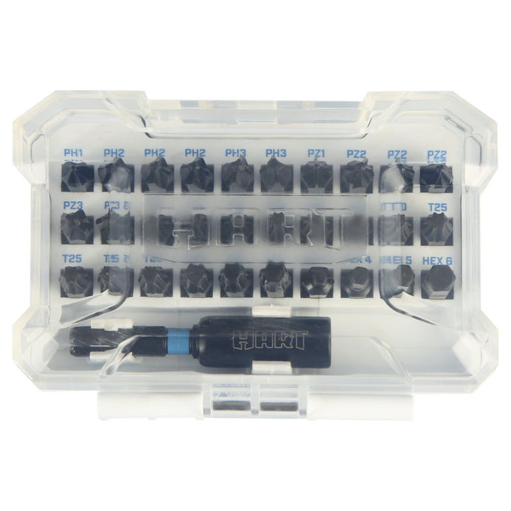 Restored Scratch and Dent HART 31-Piece Impact Driver Bit Set with Protective Storage Case (Refurbished)