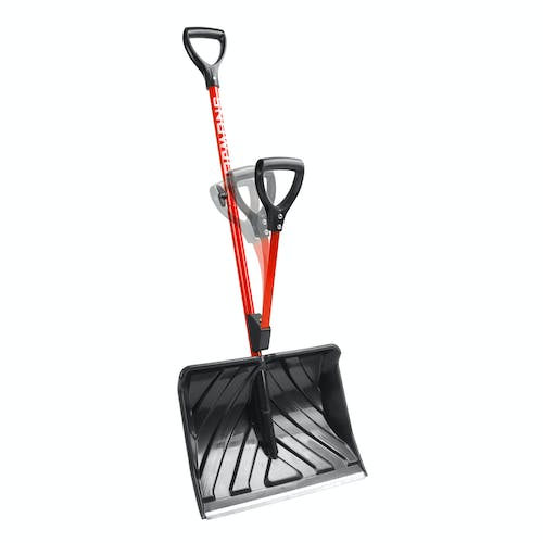 Snow Joe SJ-SHLV20 Shovelution Back Saving Snow Shovel | Poly Blade | 20-in | RED  [Open Box]