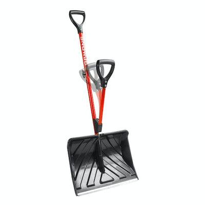 Snow Joe SJ-SHLV20 Shovelution Back Saving Snow Shovel | Poly Blade | 20-in | Grey [Open Box]