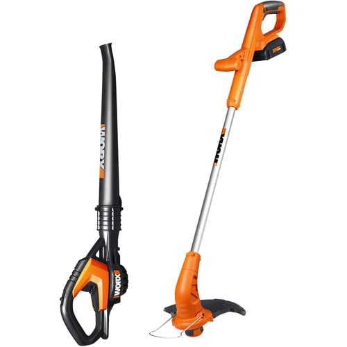 Restored Scratch and Dent Worx Cordless 2-pc Combo Kit, 20V Li-ion, 1.5 Amp, 3hr Charger, Includes: WG154, WG545, WA3520, WA3732 (Refurbished)