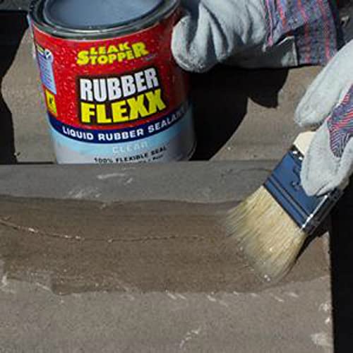 Leak Stopper ? 1 Quart White Rubber Flexx Coating Waterproof Roof Sealant For Sealing Up Cracks Fast