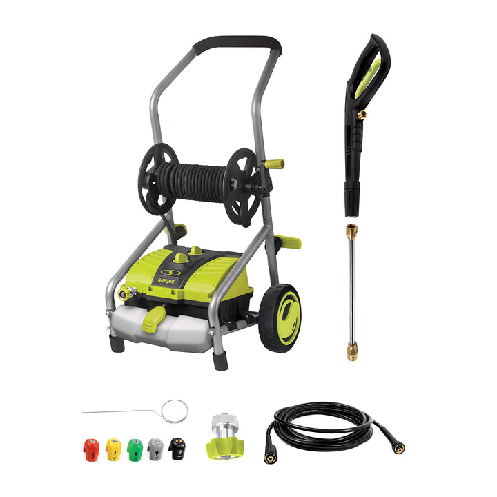 Restored Sun Joe SPX4001 2030 PSI 1.76 GPM 14.5 Amp Electric Pressure Washer w/ Pressure Select Technology & Hose Reel (Refurbished)