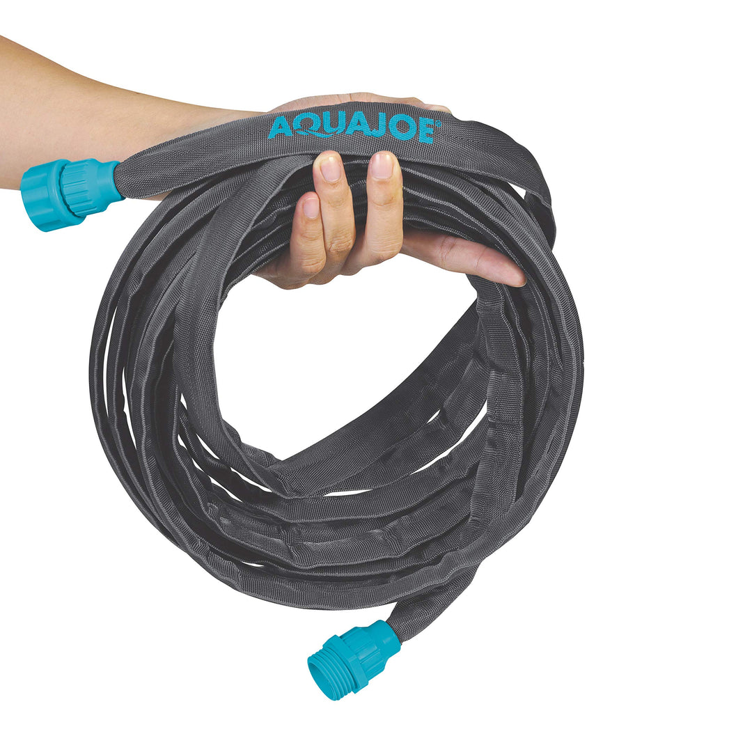 Restored Scratch and Dent Aqua Joe AJFJH25 Ultra Flexible Kink Free Fiberjacket Garden Hose | 25-Foot (Refurbished)