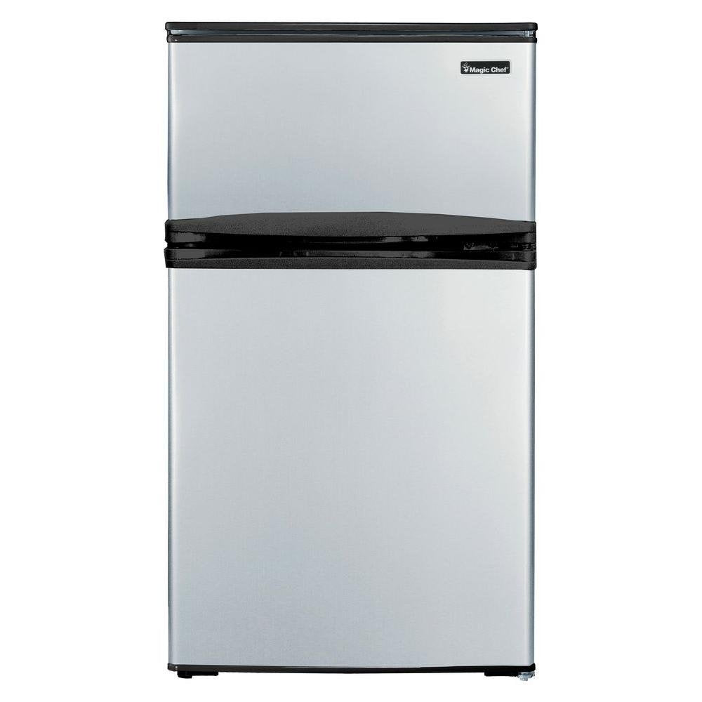 Magic Chef 3.1 cu. ft. Mini Refrigerator in Stainless Look (Stainless Steel)