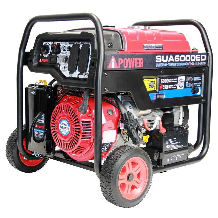 Restored Scratch and Dent A-iPower SUA6000ED 6000 Watt Portable Generator Gas & Propane Powered With Electric Start, Jobsite, RV, and Home Backup Emergency (Refurbished)